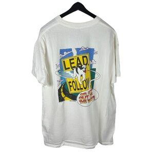 Vintage 1994 Big Dogs Follow The Lead Single Stitch Cartoon Shirt Size XL